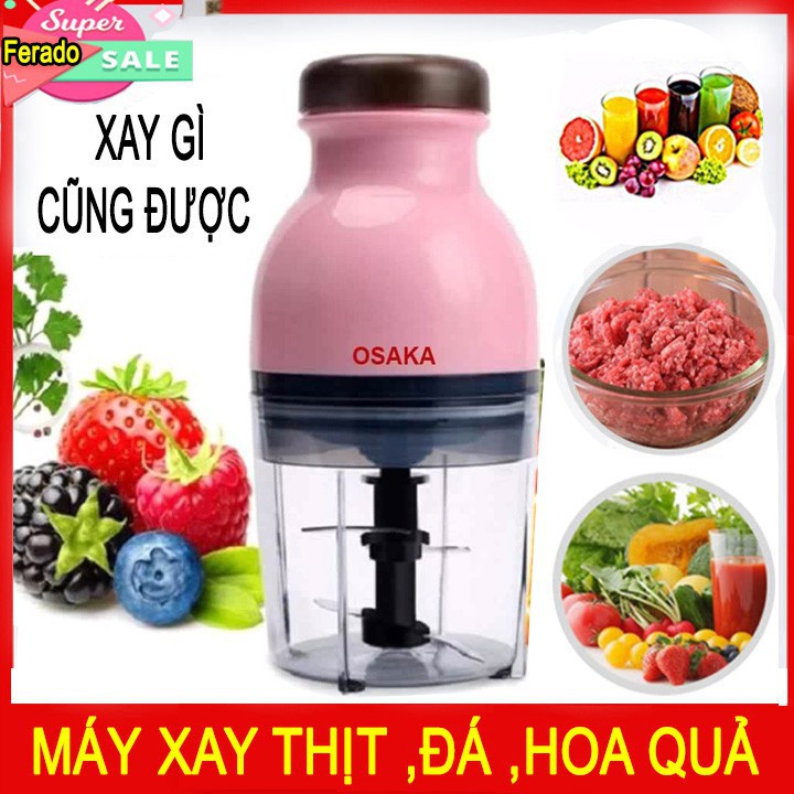 Máy Xay Sinh Tố, Máy Xay Đa Năng OSAKA Chính Hãng 750ml Xay Thịt, Cua, Cá, Đá, Trái Cây Siêu Cấp