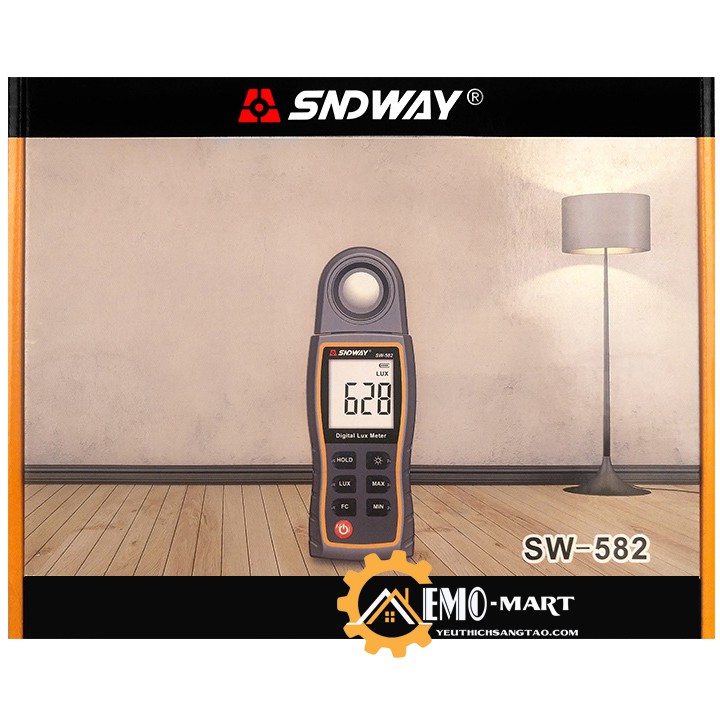 ⚡️𝗕𝗛 𝟭𝟮 𝗧𝗛𝗔́𝗡𝗚⚡️ Máy đo cường độ ánh sáng SNDWAY 582 ⚡️ Cảm biến sáng độ nhạy cao - Vỏ nhựa ABS chống bụi, chống xước