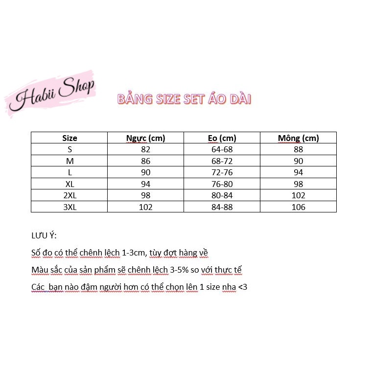 Set áo dài cách tân nữ thêu tay HABII AD03 [Đủ Size]