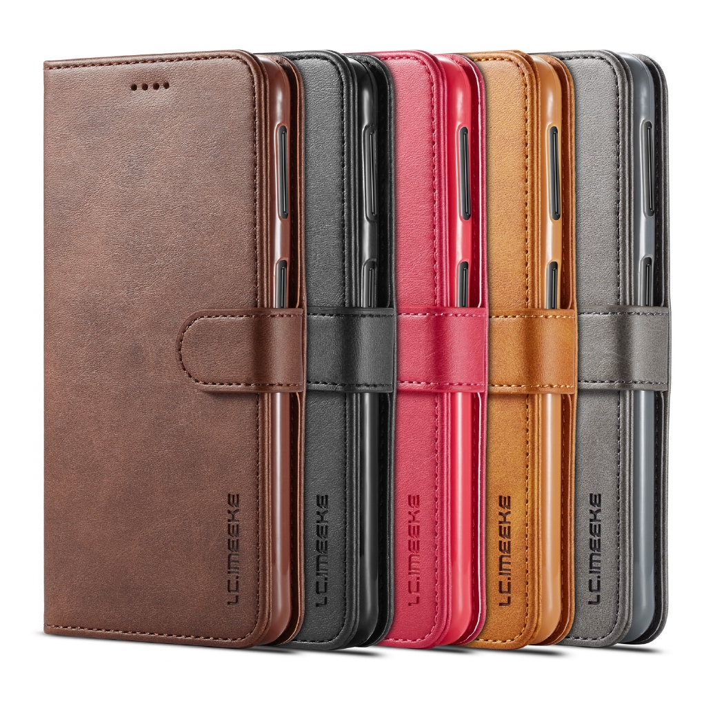 Samsung Galaxy A5 A6 Plus A7 A8 2018 Luxury Magnetic Flip Leather Wallet Soft Case Cover