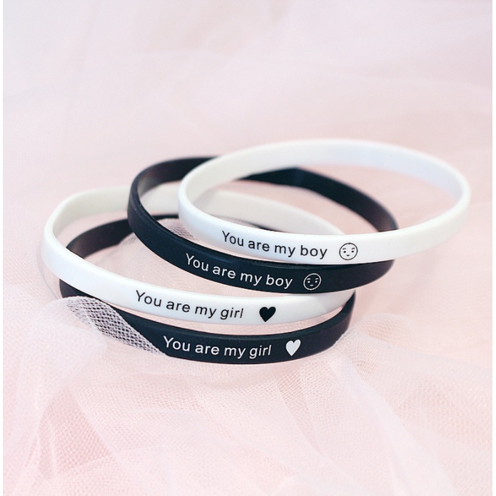 📛 RẺ VÔ ĐỊCH 📛vòng tay nhựa, silicon họa tiết boy girl cá tính phong cách hàn quốc