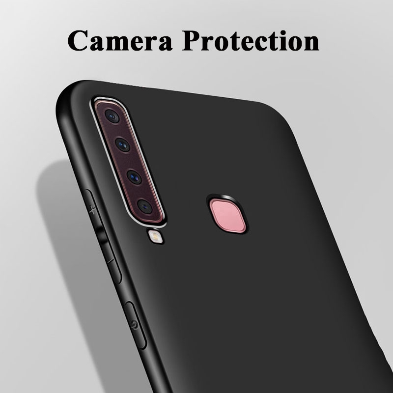 Ốp điện thoại silicon cực mỏng màu đen nhám dành cho Samsung Galaxy A9 2018/A8/A9 Star