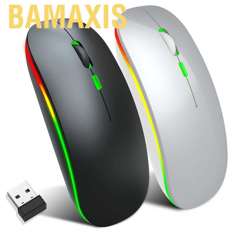 Chuột Chơi Game Bamaxis Không Dây 2.4g Có Đèn Led Nhiều Màu