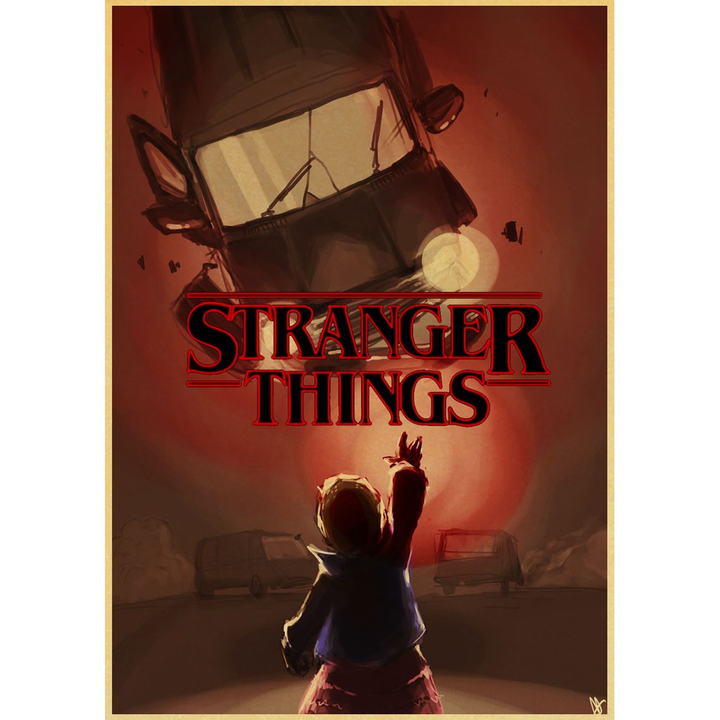 Tranh Treo Tường Trang Trí Nội Thất In Hình Stranger Things Độc Đáo