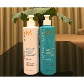 cặp dầu gội xả Moroc phục hồi độ ẩm cho tóc mềm mượt 500ml Moroc repair