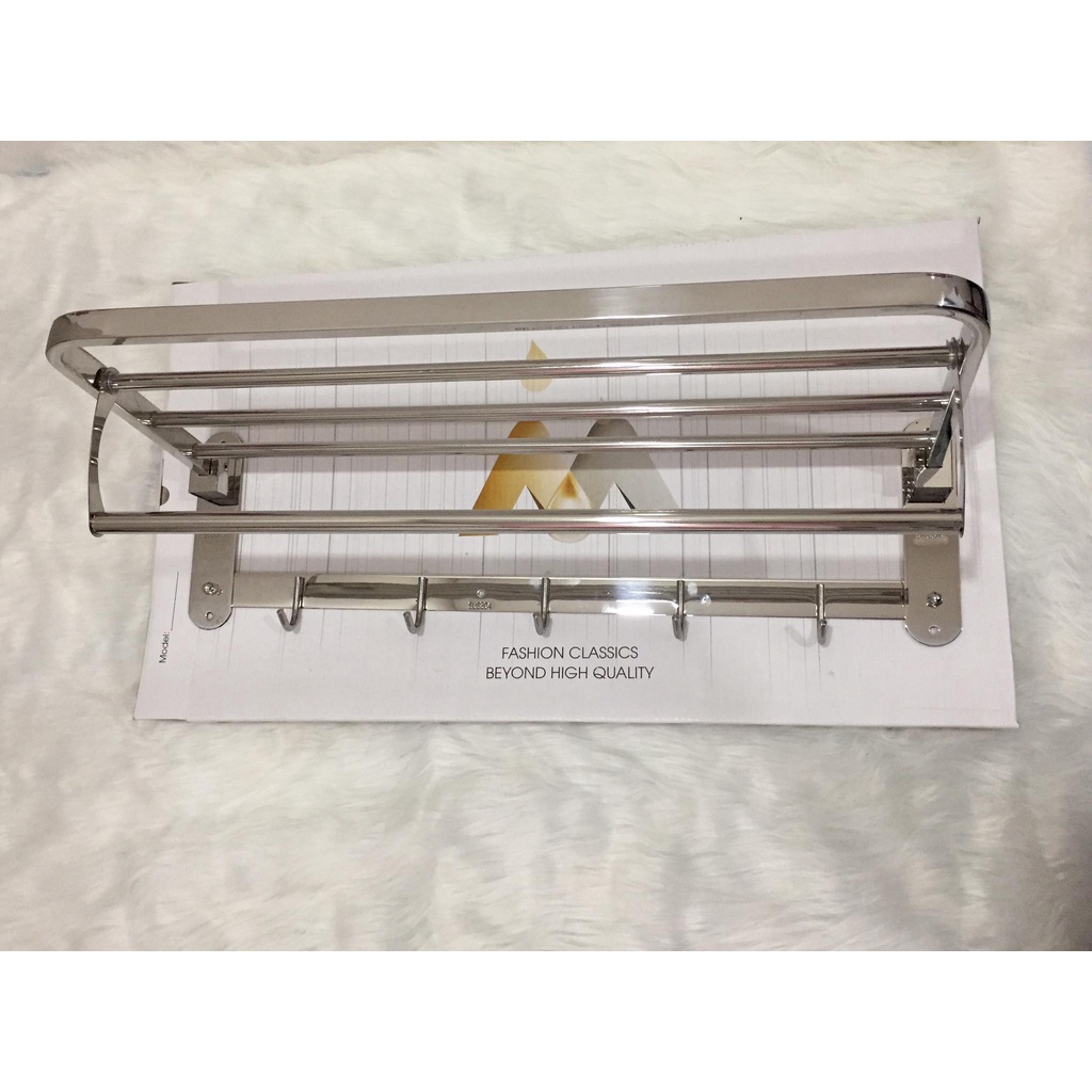 Vắt khăn, giá để khăn, vắt khăn giàn nhà tắm inox 304 chân đặc