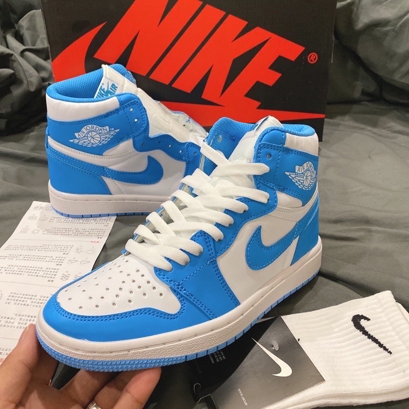 Giày JORDAN 1 Retro High UNC xanh trắng cổ cao 1:1 SC