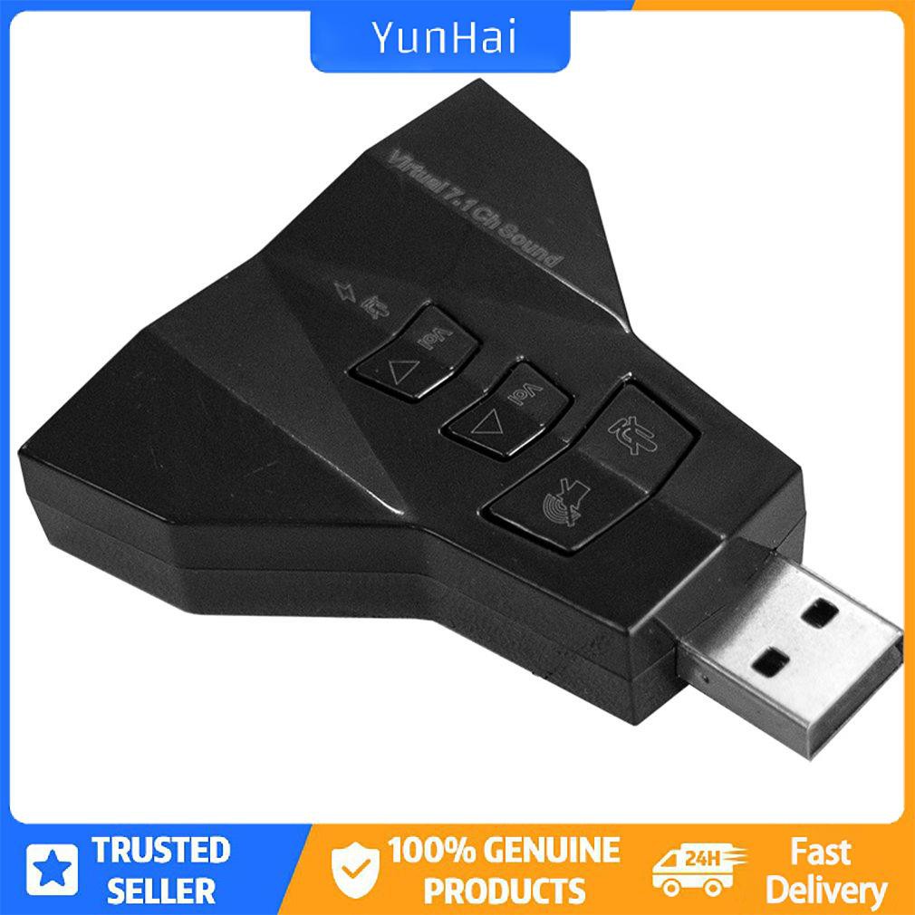 Bộ chuyển đổi card âm thanh âm thanh ảo 7.1 Mic 3.5mm Bộ điều hợp loa USB Mic | BigBuy360 - bigbuy360.vn