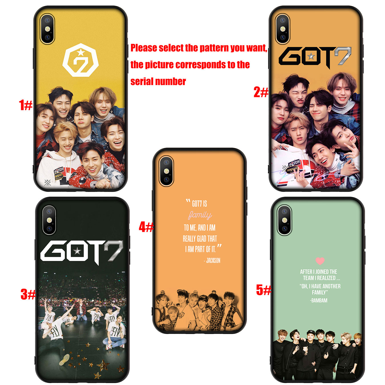 iPhone XR X XS Max 7 8 6 6s Plus + 6Plus 7Plus 8Plus Phone Case Soft Silicone Casing GOT7 JB Mark Jackson