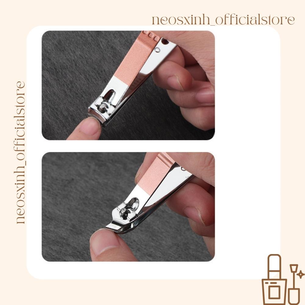 Cắt Bấm Móng Tay Mạ Hồng 3 Kiểu Bằng Thép Không Gỉ - Neosxinh Nails