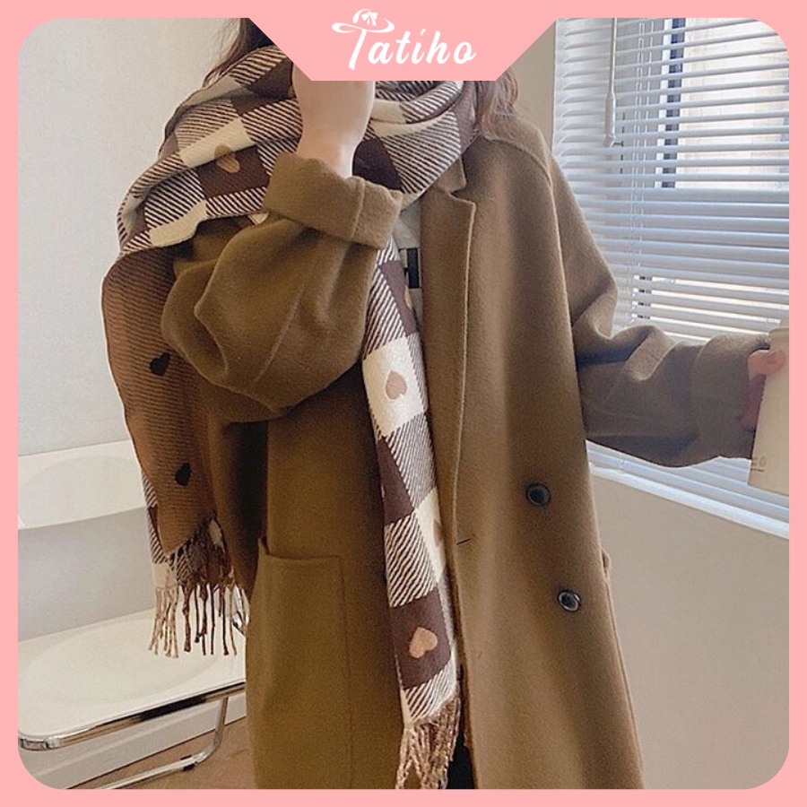[Hàng Xịn, Giá Tốt]  Khăn Len Choàng Cổ ( Khăn Cashmere Mùa Đông) Phong Cách Thời Trang Thu Đông Dày Mịn - Mã KLN010