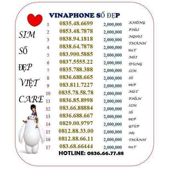 [Mã 229ELSALE hoàn 7% đơn 300K] Sim Viettel đồng giá 700k,đầu cổ 09, số đẹp, giá rẻ, nghe gọi thoải mái