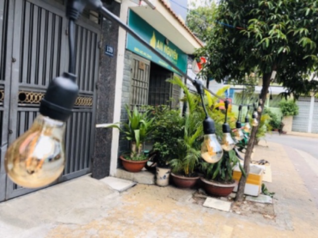 Đèn dây: Đèn dây trang trí ngoài trời 10mét – 20 đui  chưa bóng