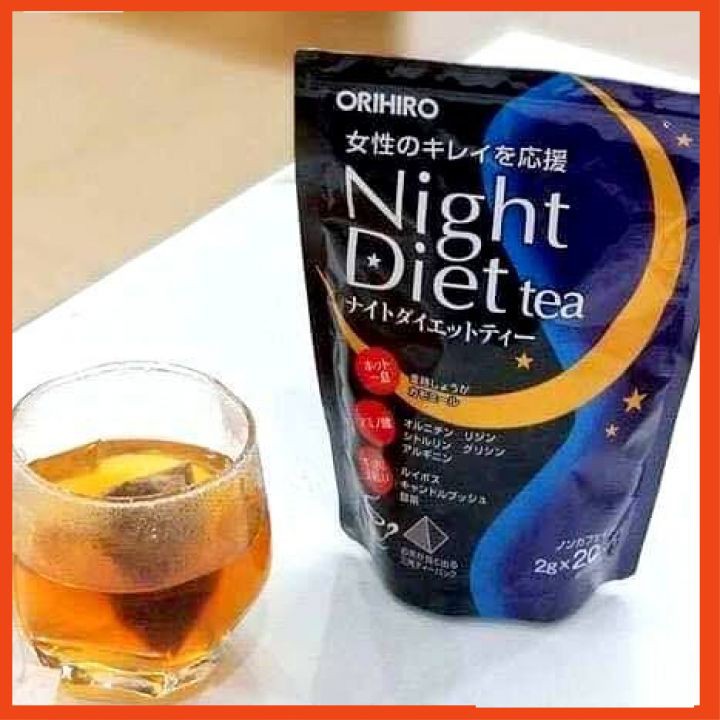 Trà giảm cân Night diet Nhật bản [FREE SHIP]  Trà đêm orihiro