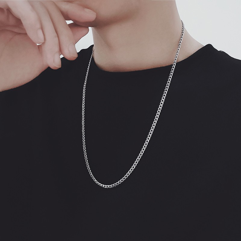 Vòng cổ Thép Titan Thiết Kế Đơn Giản Phong Cách Hip Hop Hàn Quốc Cá Tính