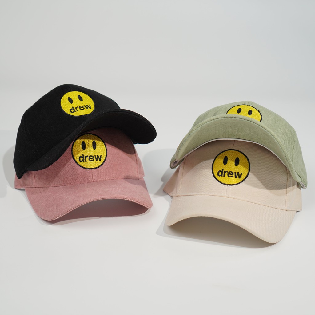 Mũ lưỡi trai ❤️ Nón lưỡi trai thêu hình mặt DREW mã NKC01 chất nỉ cao cấp form unisex nam nữ 1992 Clothing