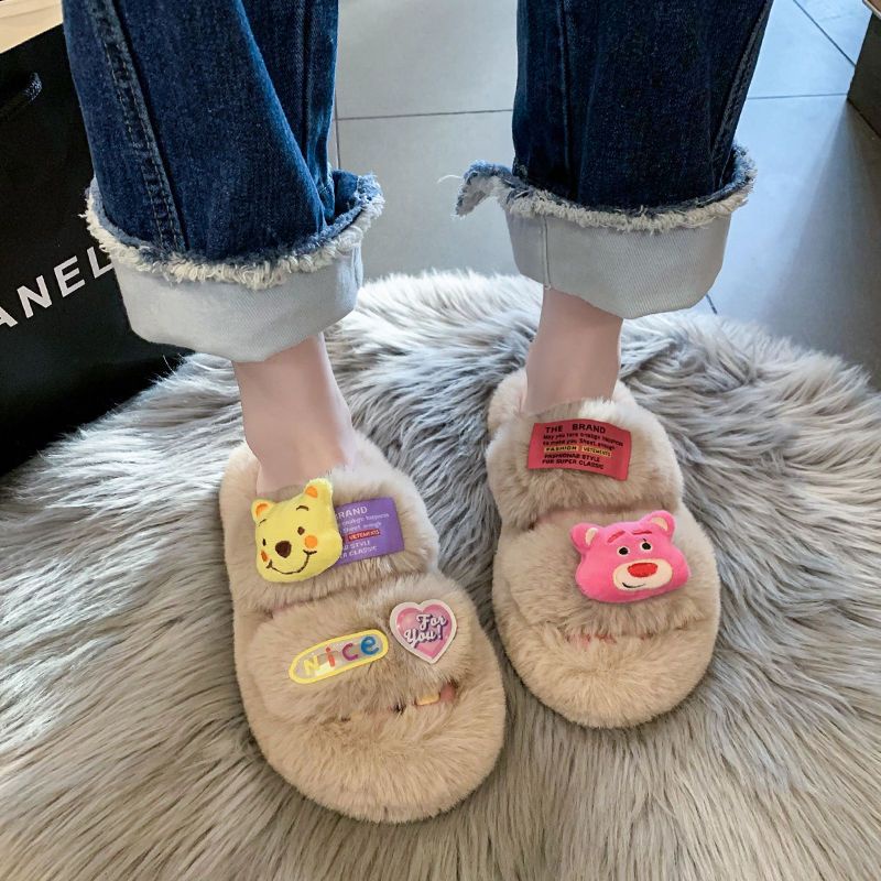 Dép Bông Đi Trong Nhà Chống Trượt Hình Hoạt Hình Dễ Thương Cho Nữ
