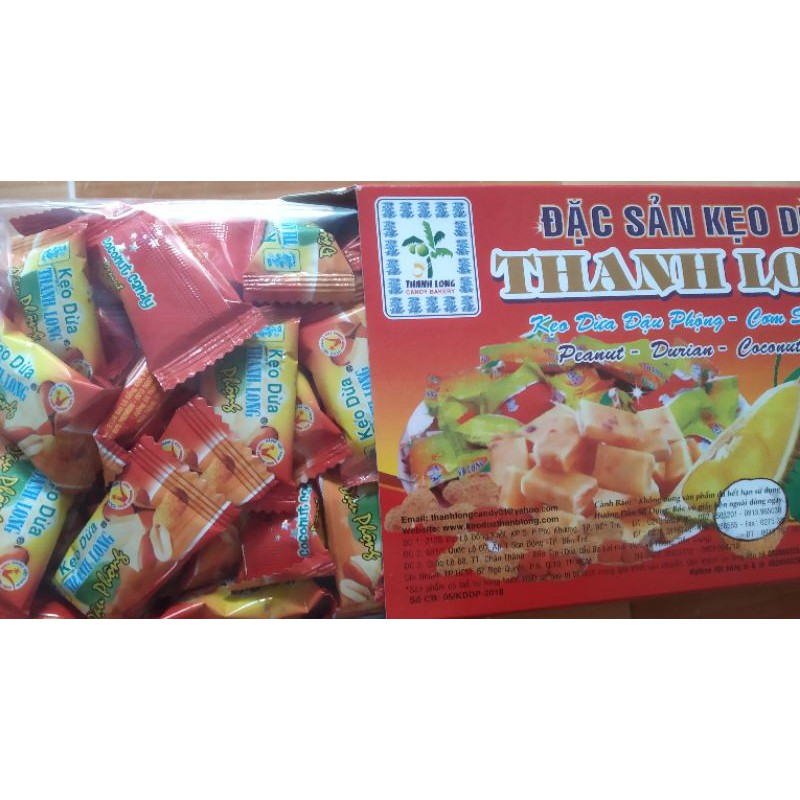 Kẹo dừa Thanh Long Bến Tre 400g có bao bóng- Đặc sản Bến Tre