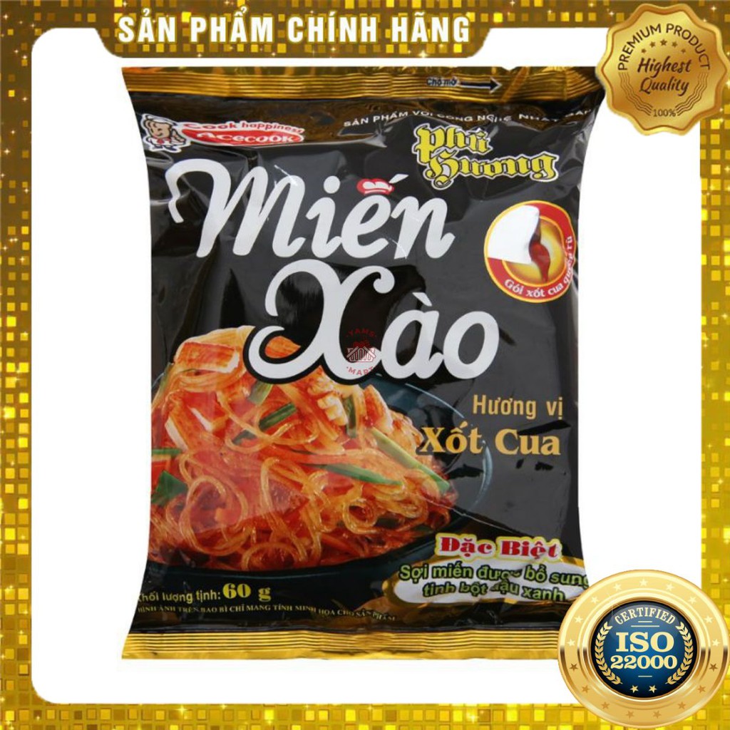 [ Yams Mart ] Combo 2  Miến Xào Phú Hương Hương Vị Xốt Cua 60G