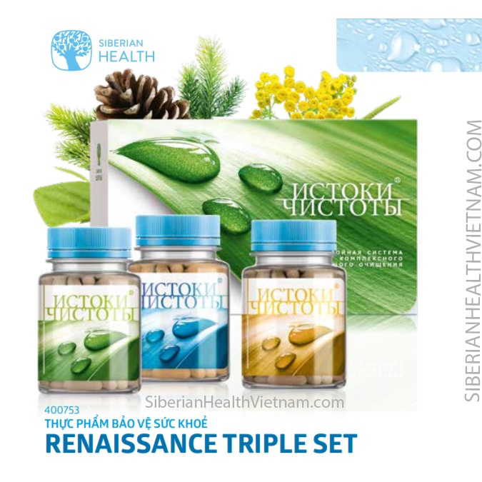 VIÊN UỐNG BỘ BA THANH LỌC CƠ THỂ SIBERIAN HEALTH RENAISSANCE TRIPLE SET