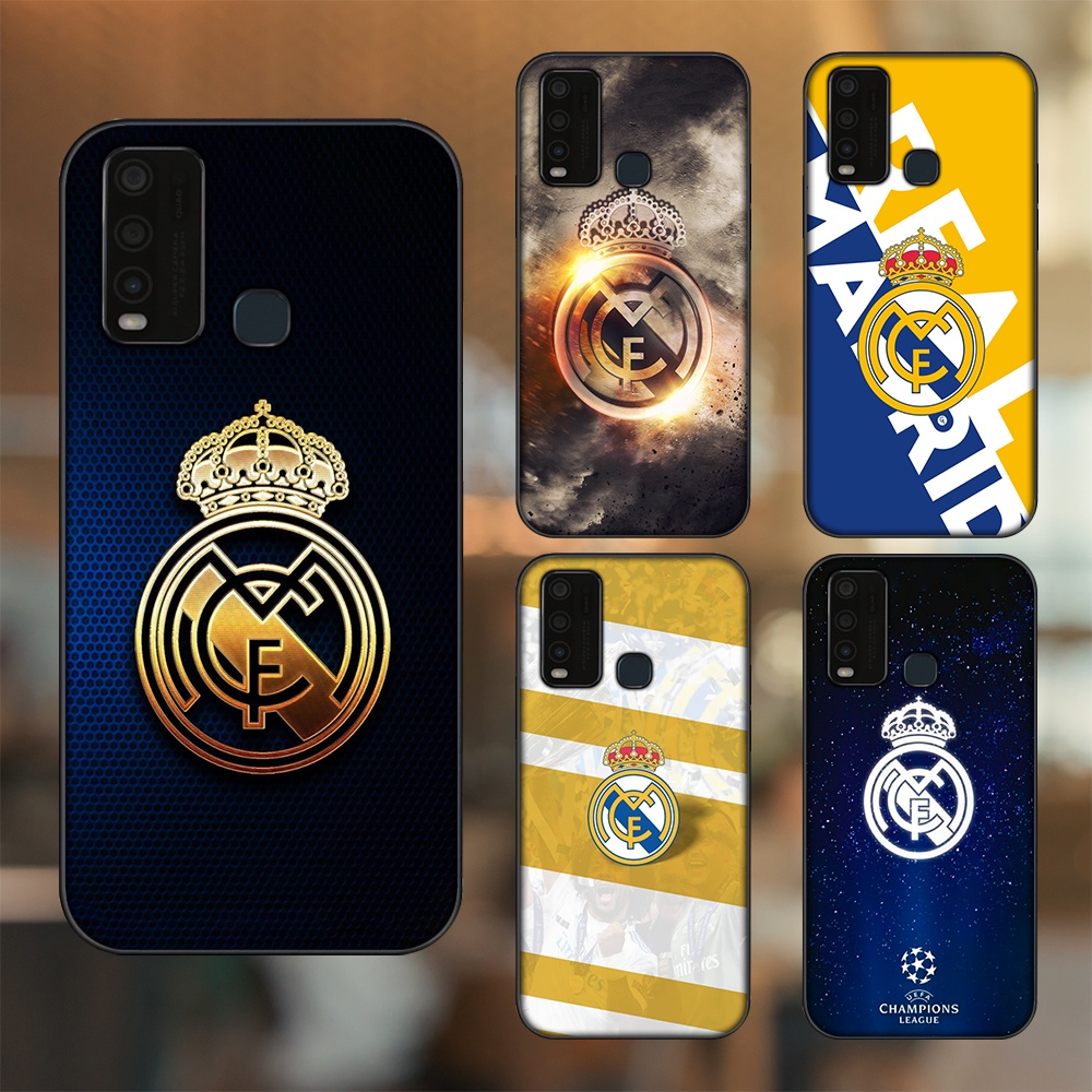 Ốp lưng Vivo Y30, Y50 viền đen in hình Real Madrid