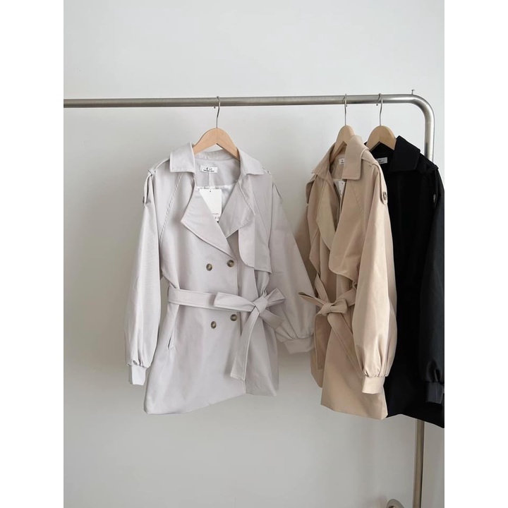 [ẢNH THẬT]Áo blazer 2 Lớp Kaki sang chảnh trơn Dáng Dài - dáng suông rộng trượt vạt bầu dáng rộng