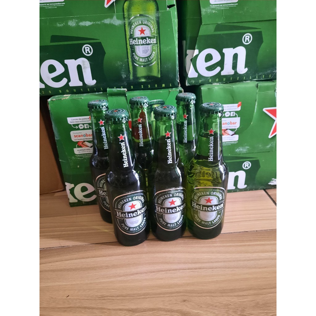 (Lốc 6 chai) Bia Heineken Pháp chai 250ml