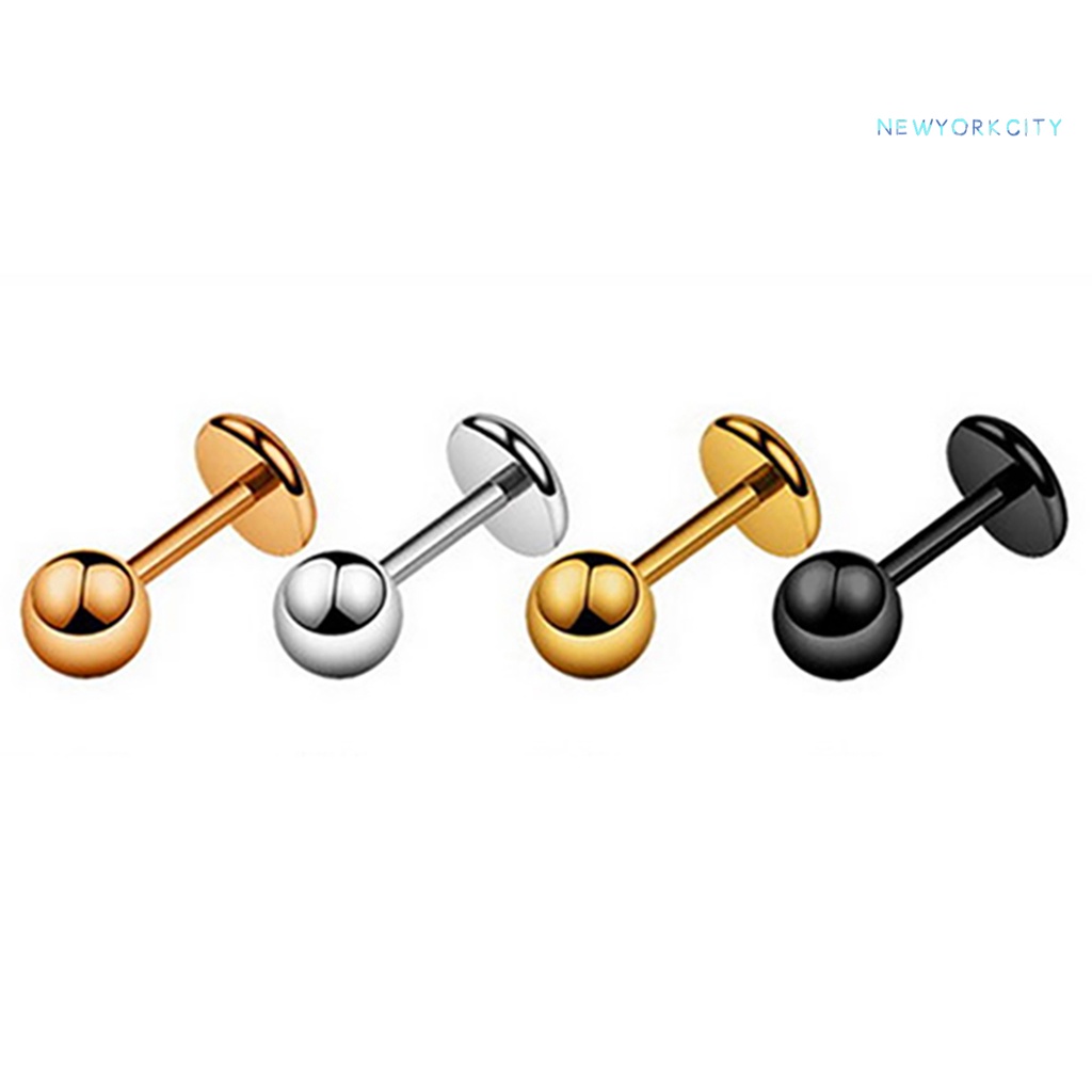Khuyên Tai Hình Thanh Tạ Đơn Giản Dễ Phối Đồ Bằng Thép Titanium Cho Nữ