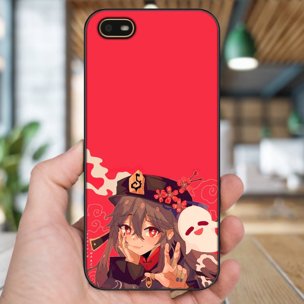 Ốp lưng Oppo A1K viền đen in hình Hutao Genshin Impact