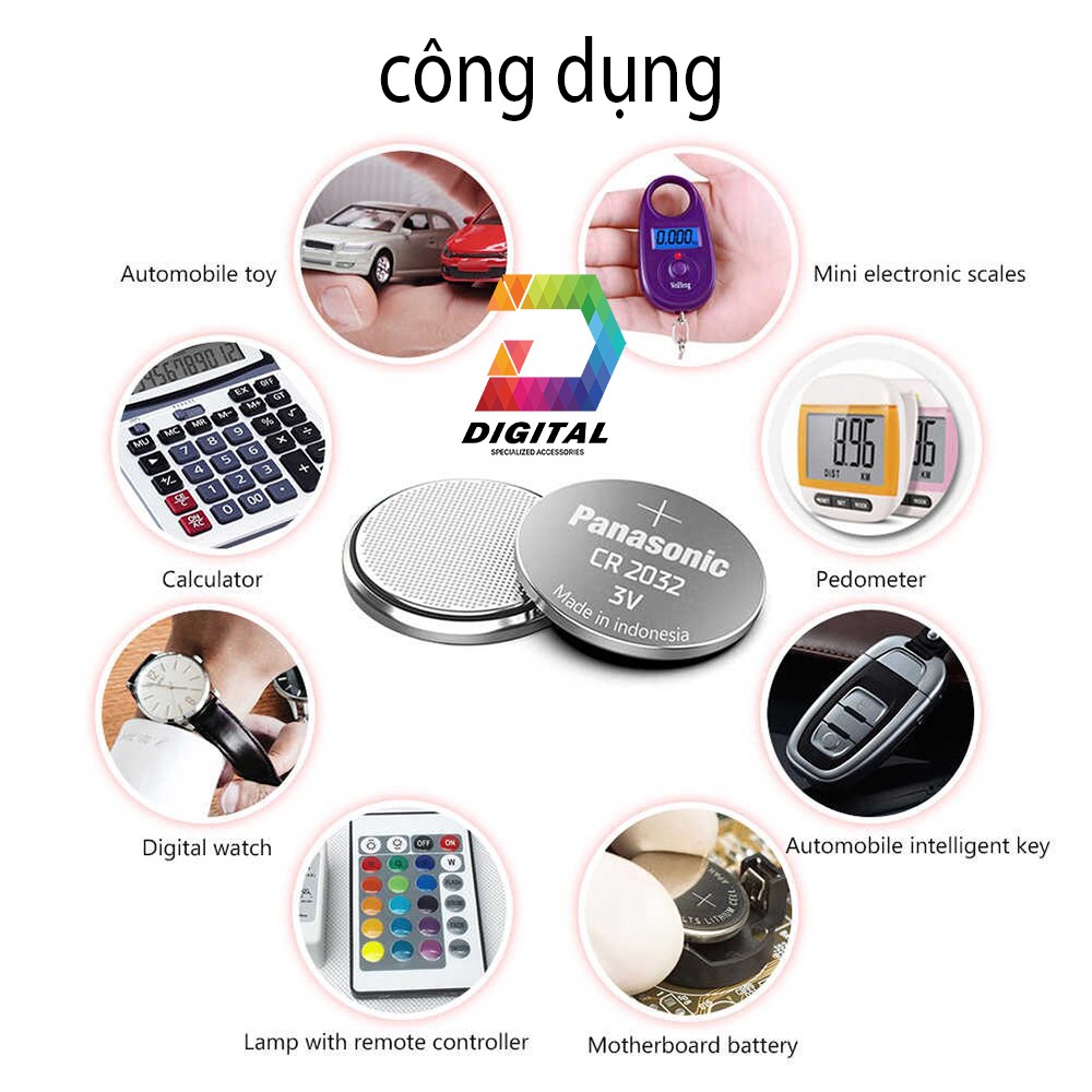 Pin Cmos Panasonic CR2032 Lithium 3V Chính Hãng