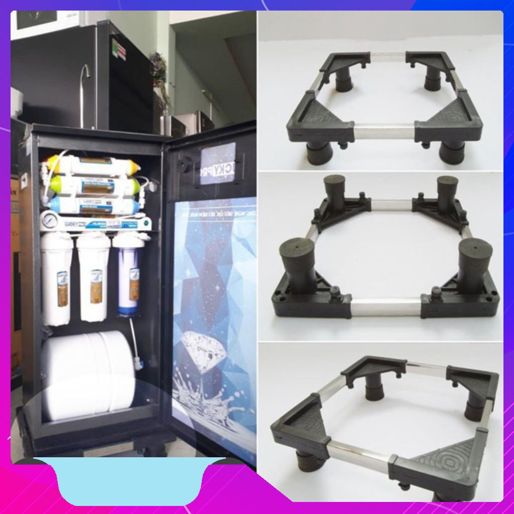 Kệ Để Chân Máy Lọc Nước Inox Đa Năng Cao Cấp QP - Điều Chỉnh Theo Kích Thước Trụ Inox, Đế Cao Su | BigBuy360 - bigbuy360.vn