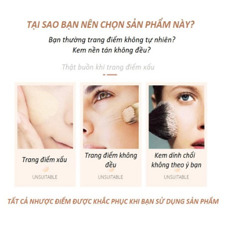 Cọ tán kem nền, che khuyết điểm [ kèm hộp ]