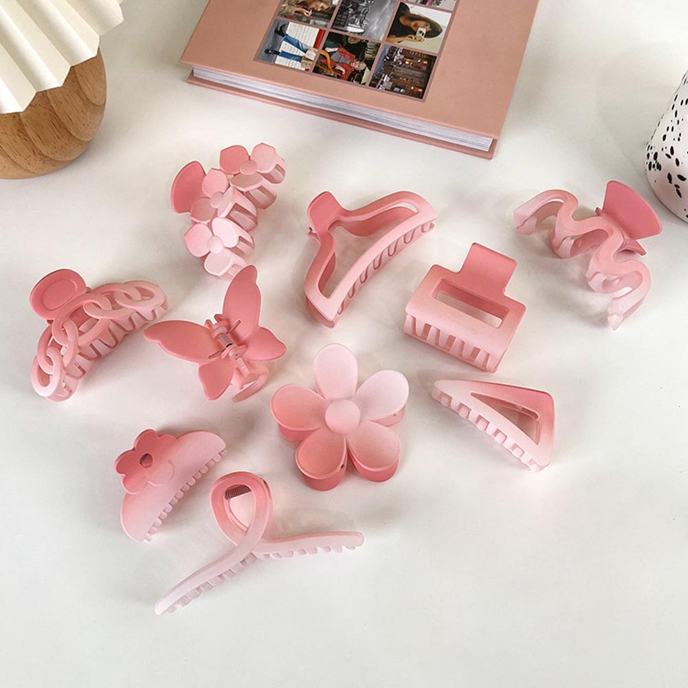 Kẹp Tóc Bằng Nhựa Acrylic Màu Hồng Nhẹ Thanh Lịch Thời Trang Cho Nữ