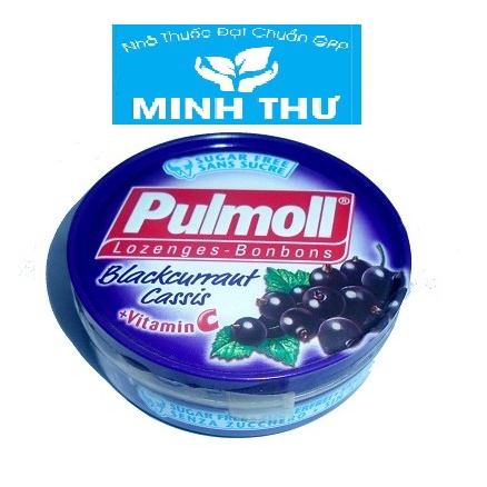 ✅ Kẹo ngậm ho không đường Pulmoll hộp 50g 3 vị: Orange, Krische, Blackcurrant cassis