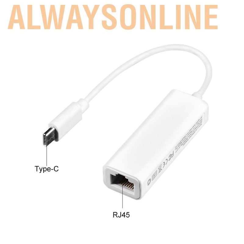 Cáp chuyển đổi usb 3.1 type-c sang rj45 100mbps ethernet lan cho macbook usb-c laptop đa năng