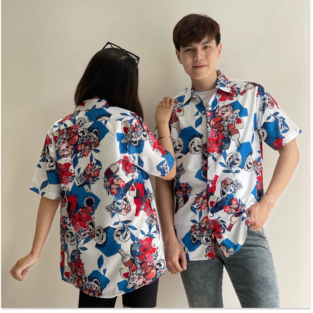 ÁO SƠ MI HOẠ TIẾT HOA MÀU CỰC ĐẸP , HOT 2021 KME FASHION