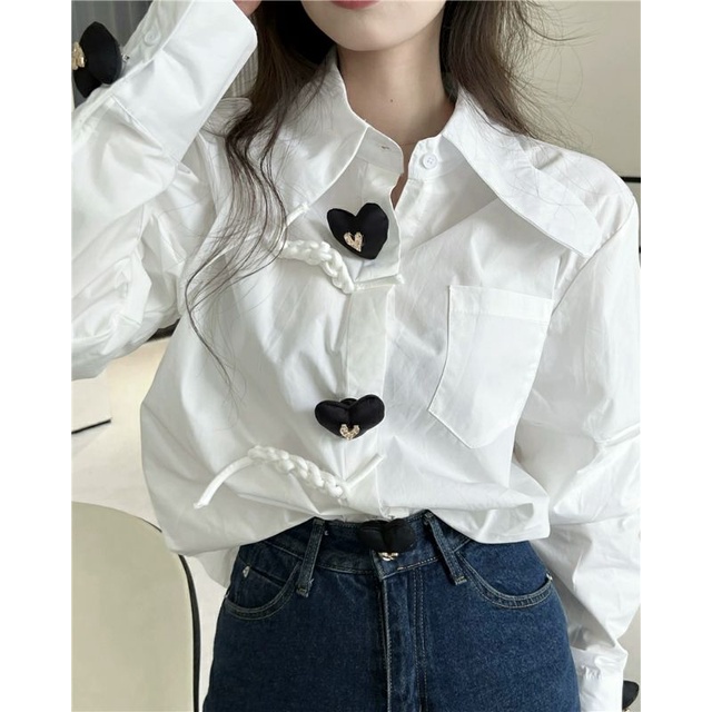 ÁO SƠ MI ĐÍNH TIM CÁCH ĐIỆU