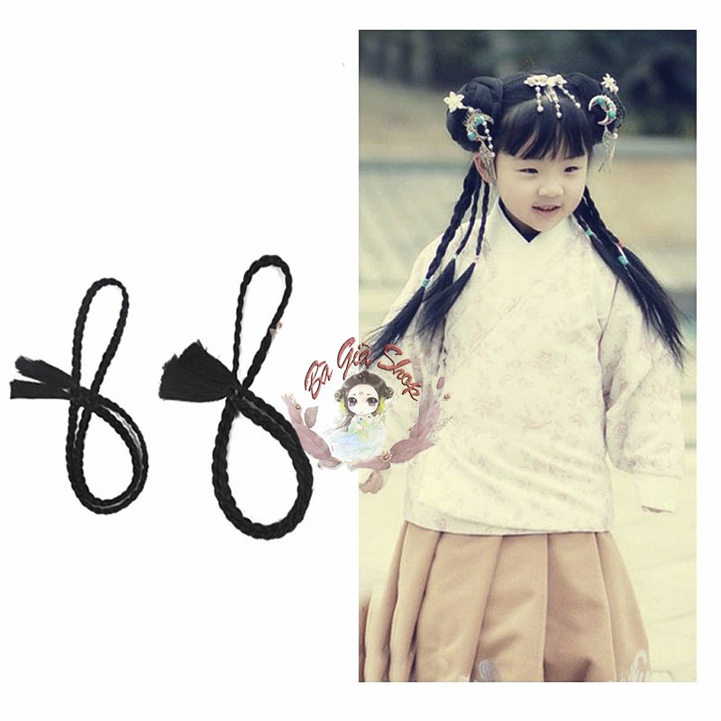 Set búi tóc giả cổ trang trẻ em