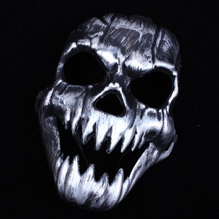 Mặt Nạ Hóa Trang Hình Đầu Lâu Màu Bạc Nhân Dịp Halloween hacker đầu nâu