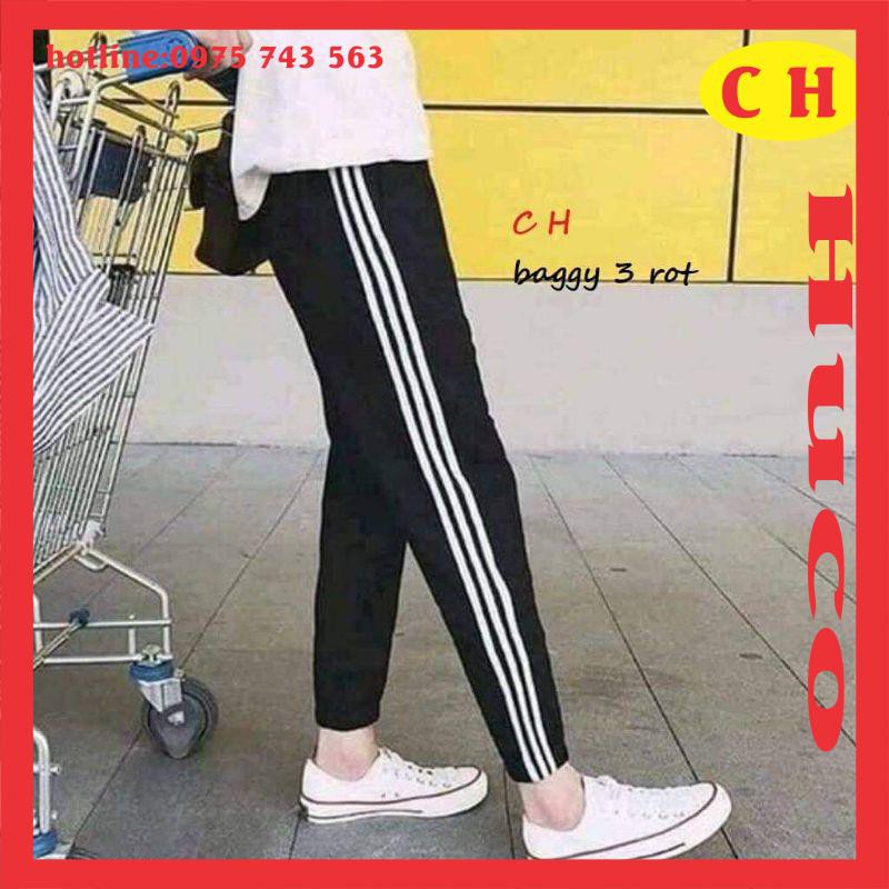 Quần 3 sọc cullotes dáng rộng freesize siêu hot dưới 58kg ống suông kiểu dáng thể thao SIÊU HOT ❤️