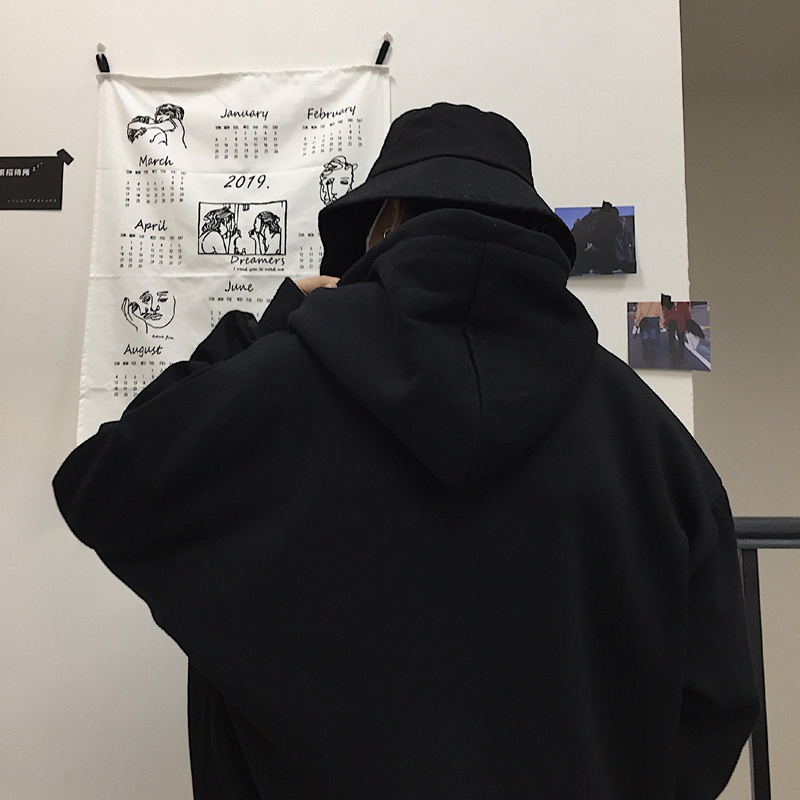 Áo hoodie nam oversize vũ trụ, Áo hoodie nam form rộng unisex có mũ màu đen thời trang hàn quốc hot trend 2021 | BigBuy360 - bigbuy360.vn