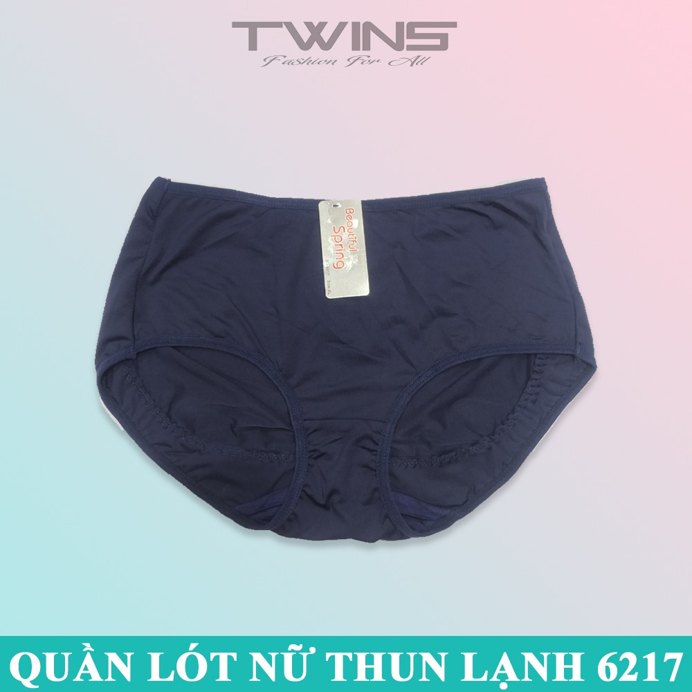 Quần lót nữ thun lạnh trơn cao cấp Beautiful Spring 6217 lưng nhỏ cạp cao ôm bụng chất mềm mịn size 60kg-70kg