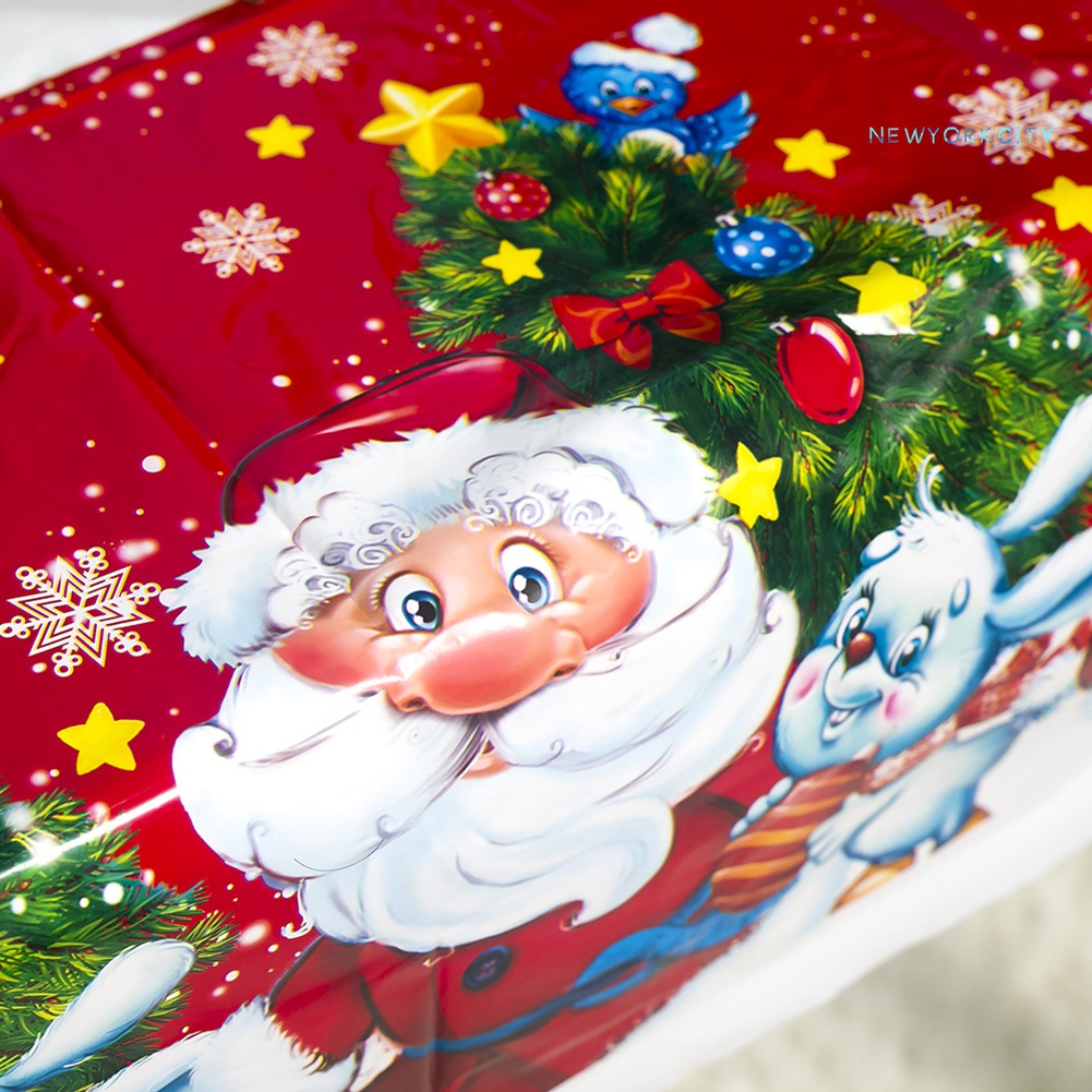 Khăn Trải Bàn Bằng PVC Chống Nước Họa Tiết Giáng Sinh