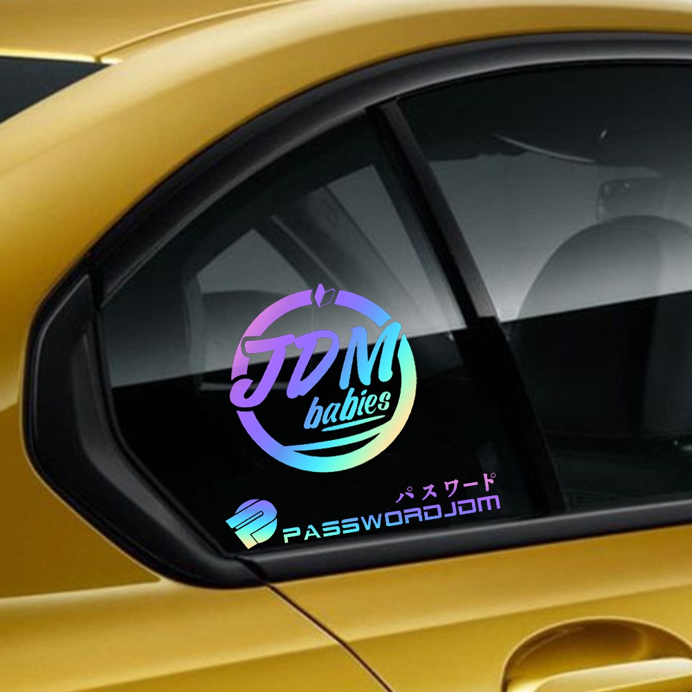 Sticker Laser Dán Kính Chắn Gió Xe Hơi Phong Cách Nhật Bản