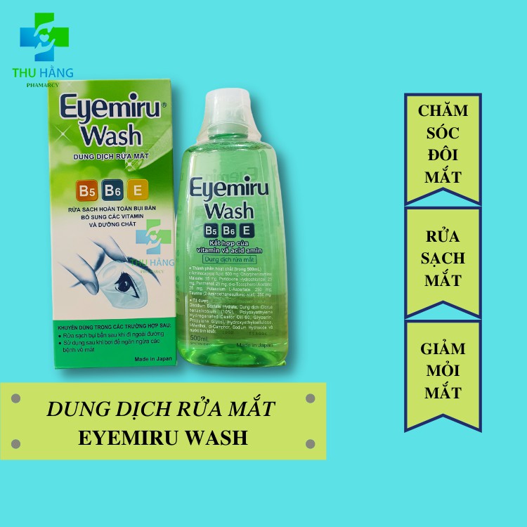 Dung dịch rửa mắt nhật bản eyemiru wash 500ml