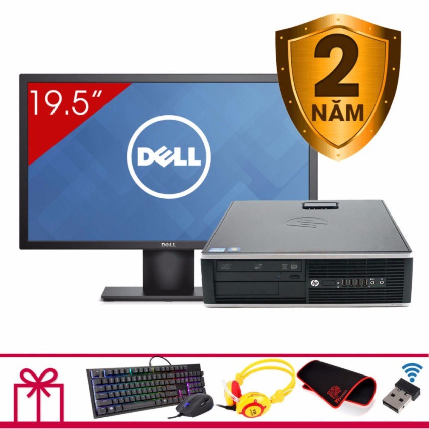 Combo Máy tính để bàn HP 6200 Pro SFF + Màn hình Dell 19.5inch (Core i3 2100, Ram 8GB, HDD 3TB) + Quà Tặng | BigBuy360 - bigbuy360.vn