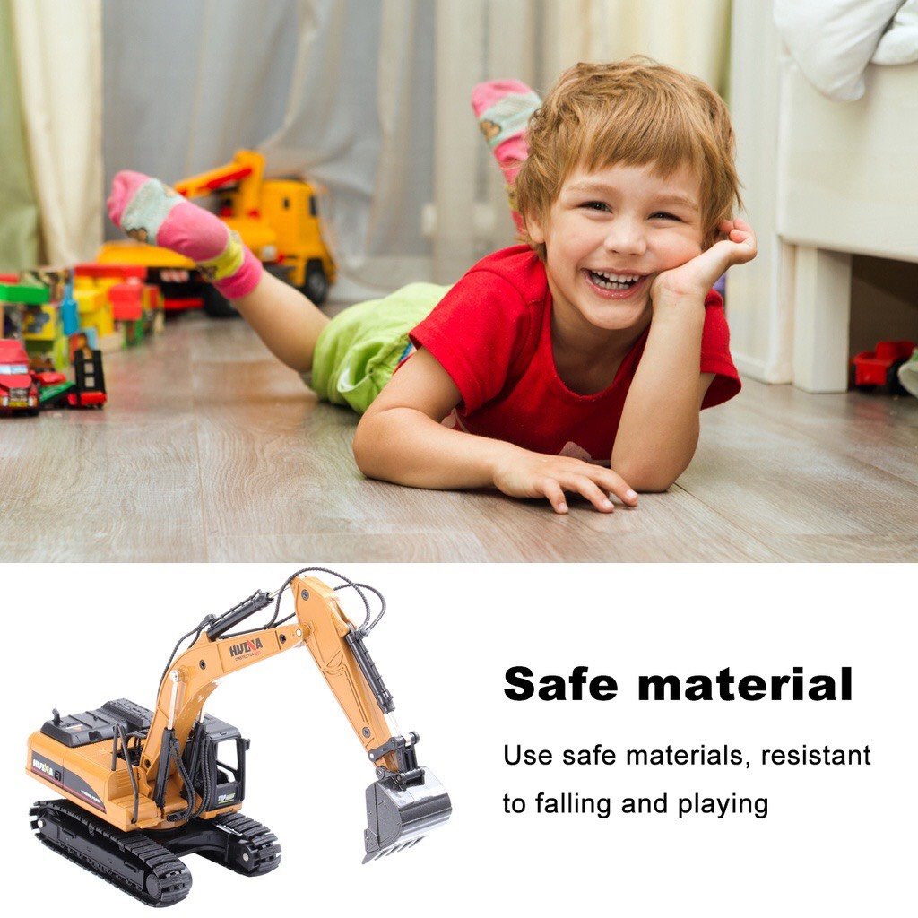 Đồ chơi Máy xúc, Xe cẩu múc điều khiển từ xa RC 2.4G có Gầu SẮT