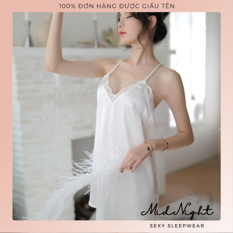 Váy Ngủ Sexy Ren Hai Dây Chữ V Ngực Sâu - Đồ Lót Gợi Cảm Quyến Rũ Đầy Khiêu Gợi Cho Nàng Mid Night Sexy | BigBuy360 - bigbuy360.vn