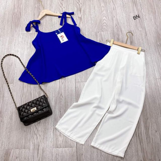 Set áo 2 dây kèm quần ống rộng | BigBuy360 - bigbuy360.vn