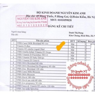  (Đủ bill - Tem Chemist)  Vitamin D3 Ostelin Liquid 20ml (date 2020)